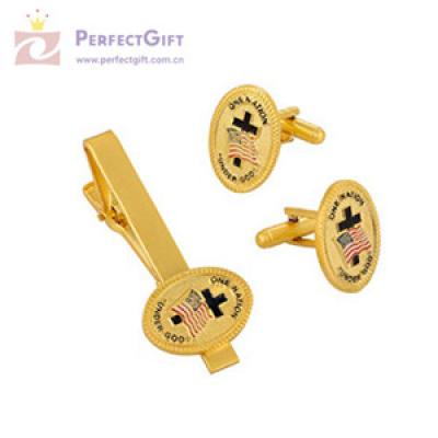 Hot sell top quality metal cuff links tie clips men