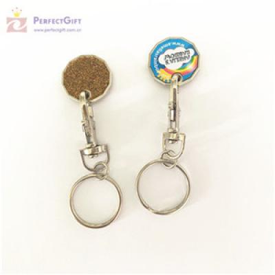 High quality custom shopping trolley key coin logo