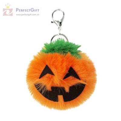 Popular custom fashionable halloween pom pom keychain