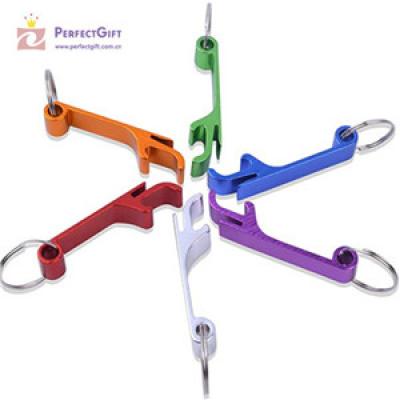 Rainbow Color custom aluminum colorful bottle opener keychain