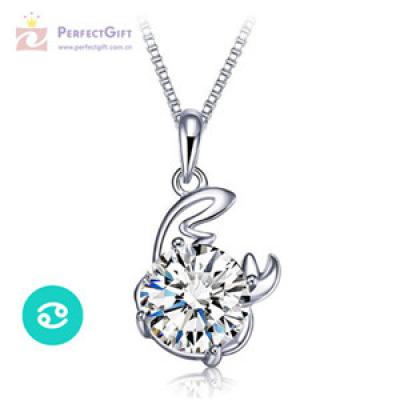 Zodiac sign pendant necklace