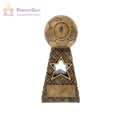 Popular custom metal star soccer trophy cup