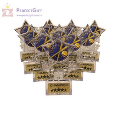Hot sale popular acrylic star trophies clear