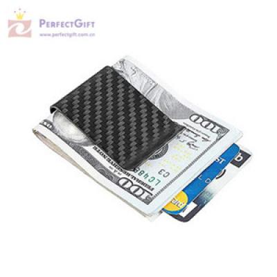 Custom mens carbon fiber money clip credit card holder