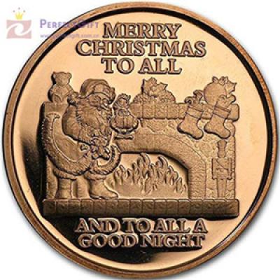 Custom christmas gold antique souvenir coin