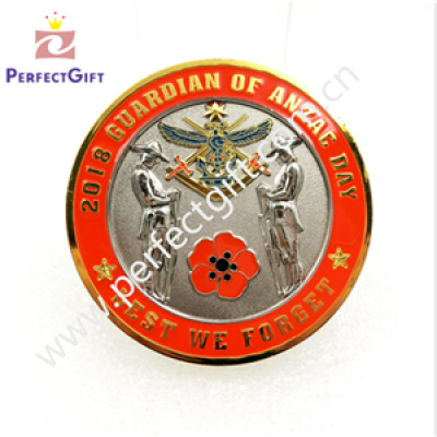 Custom 2 color plate award souvenir military coin