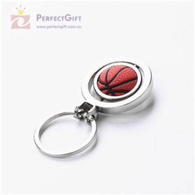 Zinc alloy 3D basketball keychain sports keyring