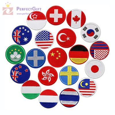 Custom flag embroidered patches