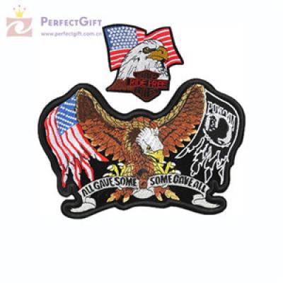 Custom clothes embroidered patches flag