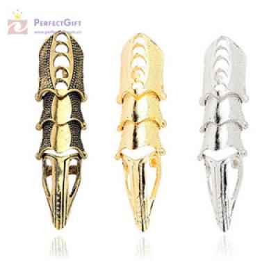 Custom metal finger nail ring set
